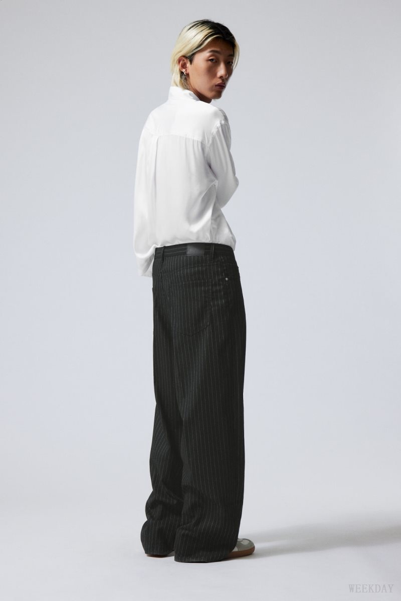 Weekday Astro Baggy Suit Trousers 黒 | JSZI4729