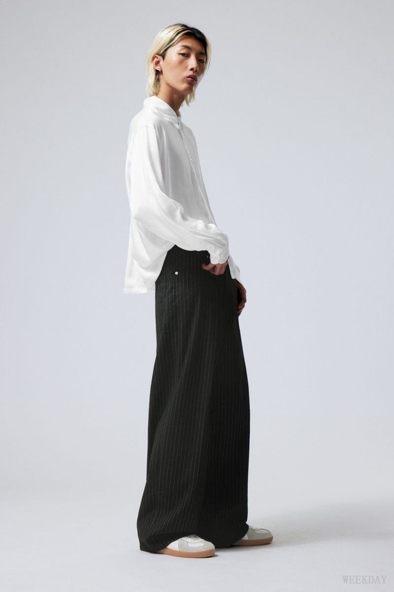 Weekday Astro Baggy Suit Trousers 黒 | JSZI4729