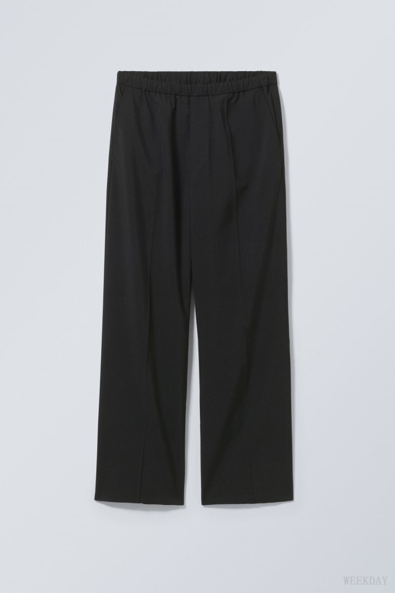 Weekday Axel Relaxed Suit Trousers 黒 | UFPP6479