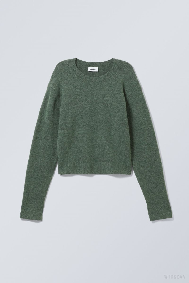 Weekday Ayla Sweater 暗緑 | EGTH5468