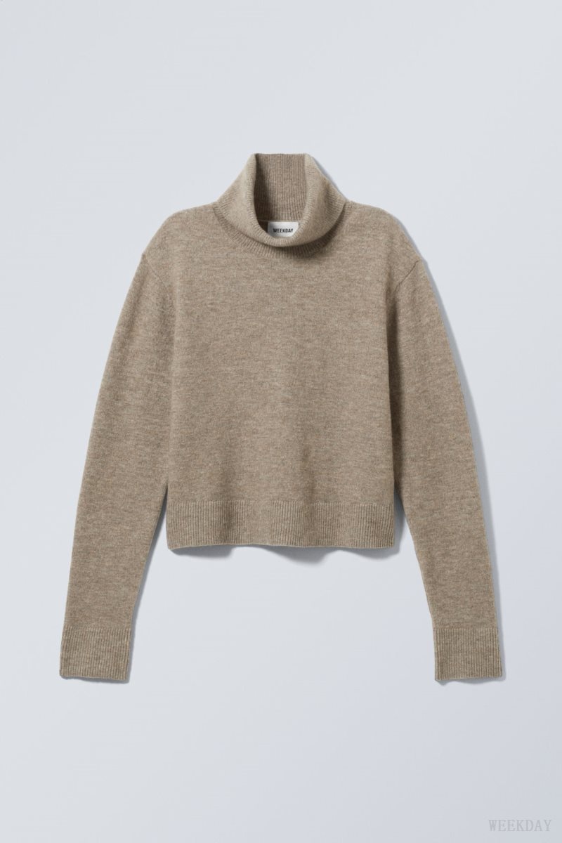 Weekday Ayla ニット Turtleneck 暗 | INHG1851