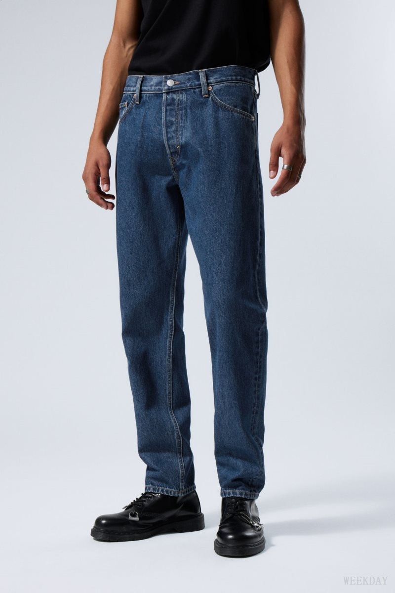 Weekday Barrel Relaxed Tapered Jeans 青 | GFCC8669