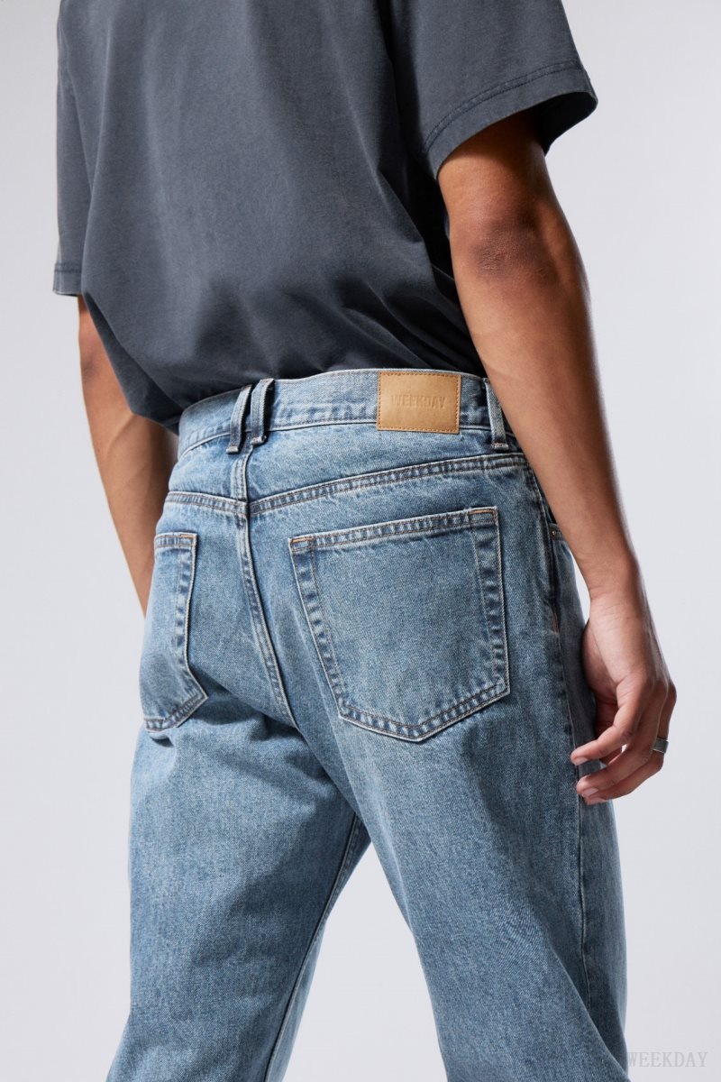 Weekday Barrel Relaxed Tapered Jeans 青 | ZLRB9934