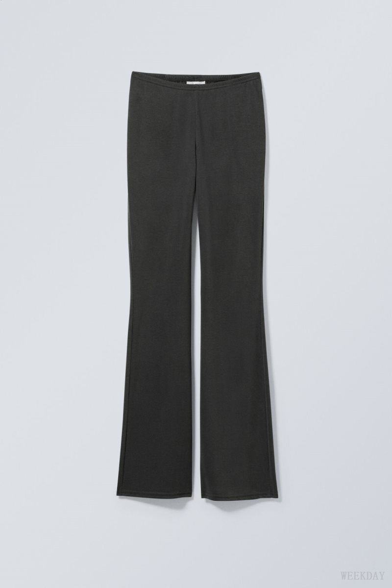 Weekday Bea Jersey Trousers 黒 | JJQS4935