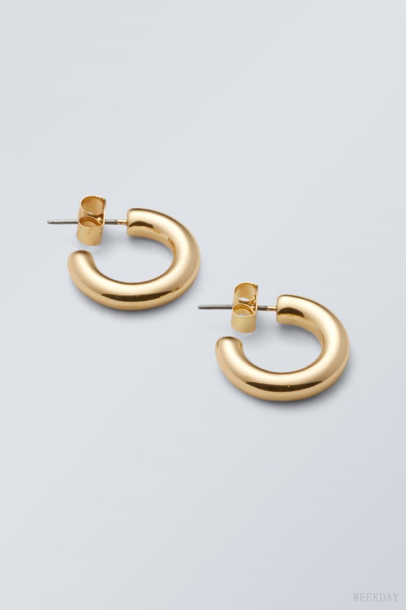 Weekday Bold Hoops Golden | EQWO3614