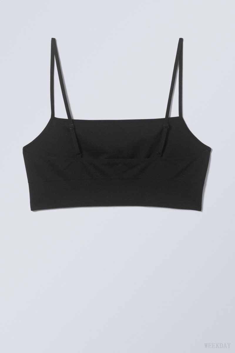 Weekday Cat Soft Bralette Bralette 黒 | NFCR1933