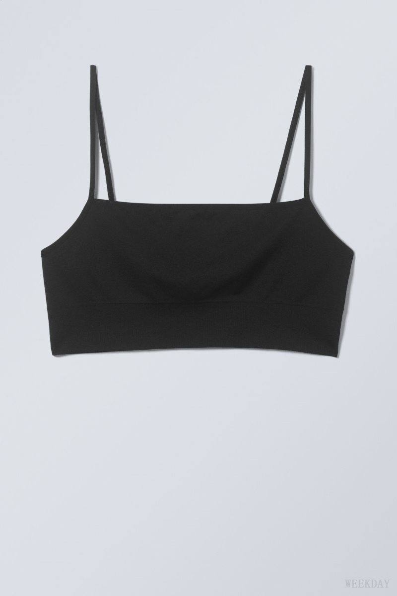 Weekday Cat Soft Bralette Bralette 黒 | NFCR1933