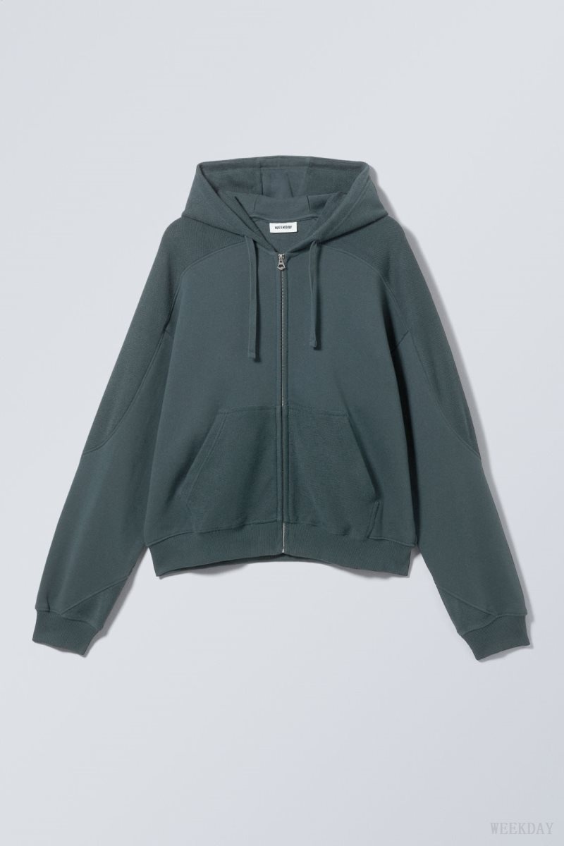 Weekday Craig Zip Hoodie 暗 | BHFO5428