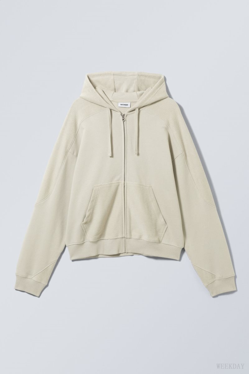 Weekday Craig Zip Hoodie ライト | QLDC4592