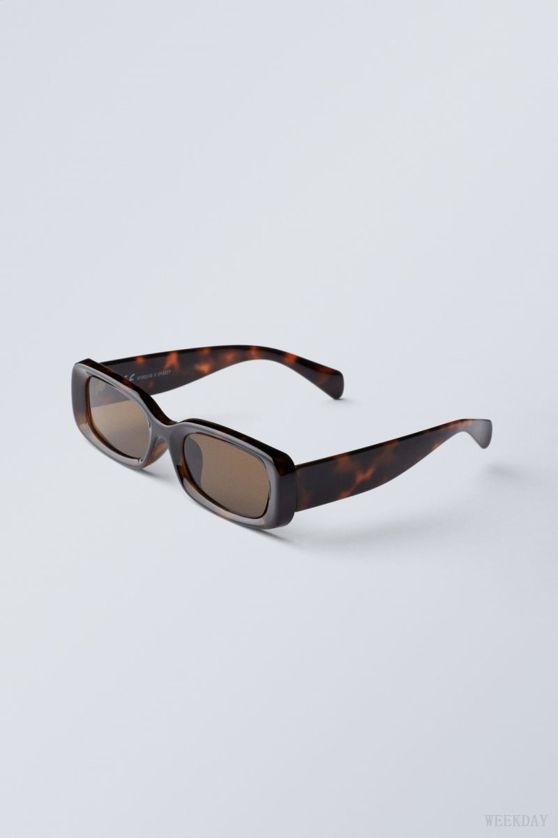 Weekday Cruise Squared Sunglasses Tortoise | RMKH0247