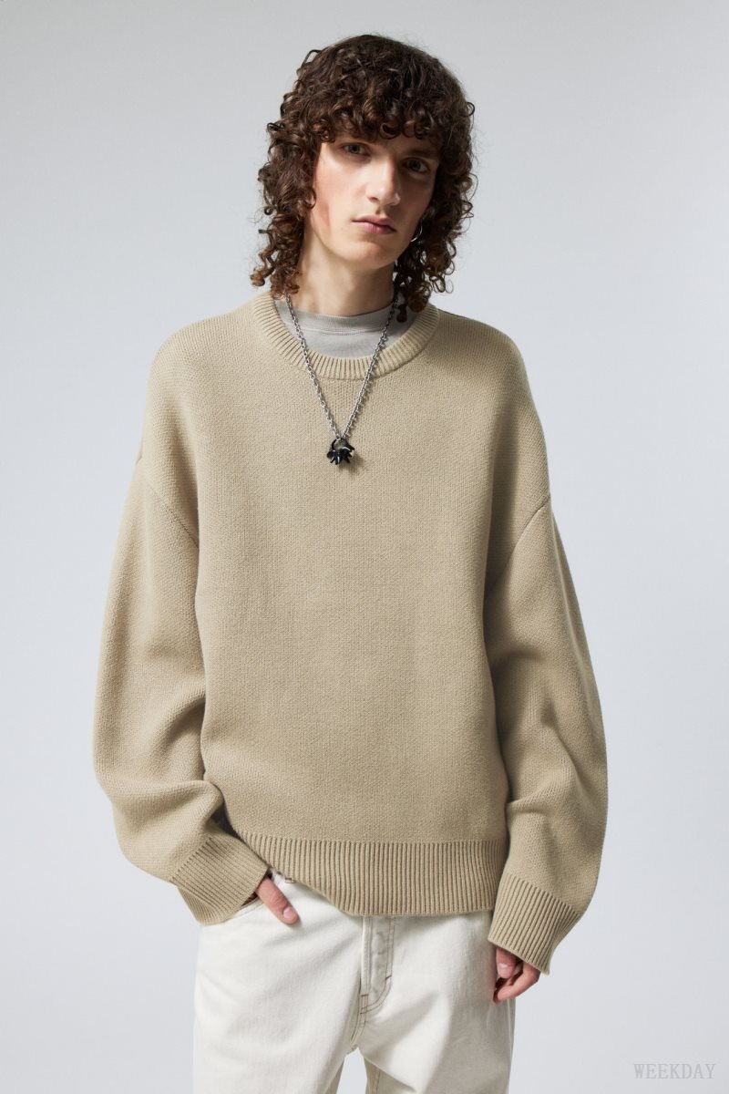 Weekday Cypher Oversized Sweater Mole | DOJH1840