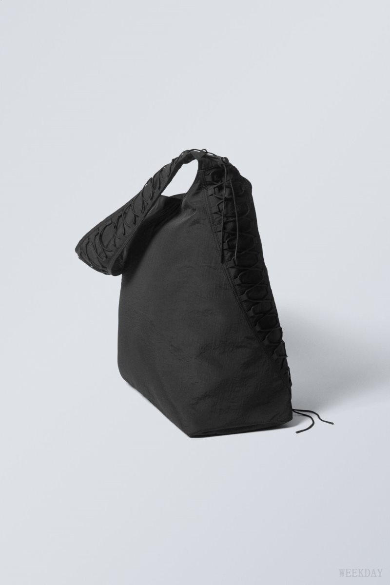 Weekday Dawa Drawstring Shoulder Bag 黒 | NXJB9800