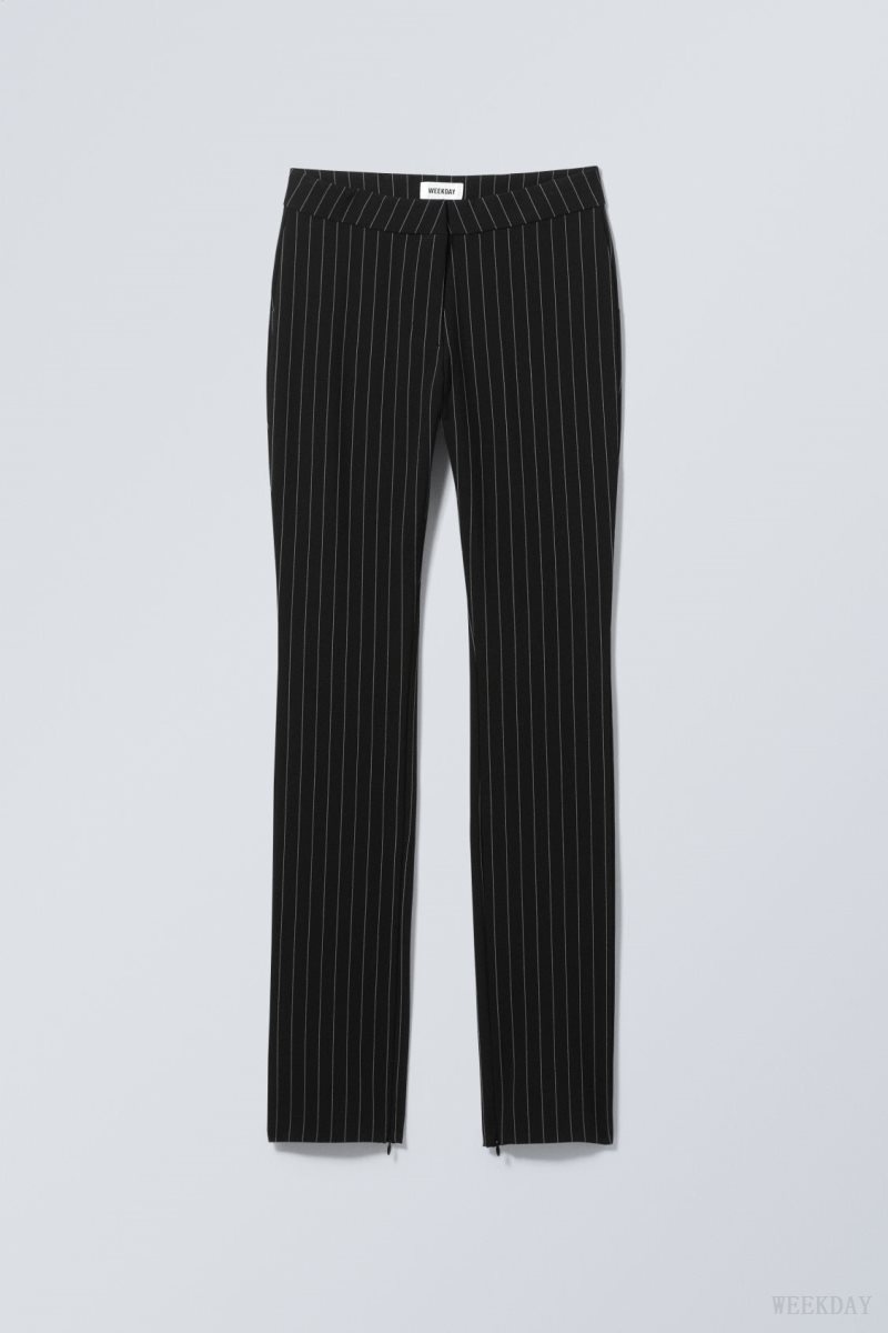 Weekday Dessa slim Trousers Pinstripe | WTSG0899