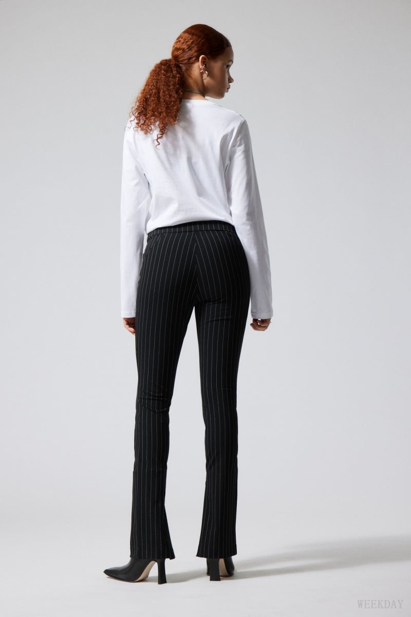 Weekday Dessa slim Trousers Pinstripe | WTSG0899