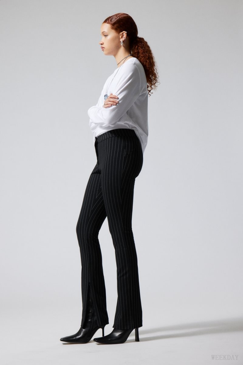 Weekday Dessa slim Trousers Pinstripe | WTSG0899