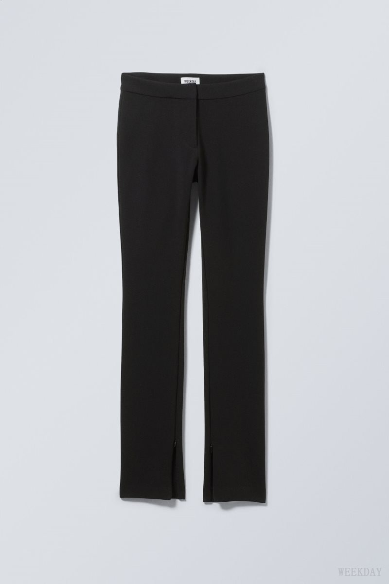 Weekday Dessa slim Trousers 黒 | INBV6546