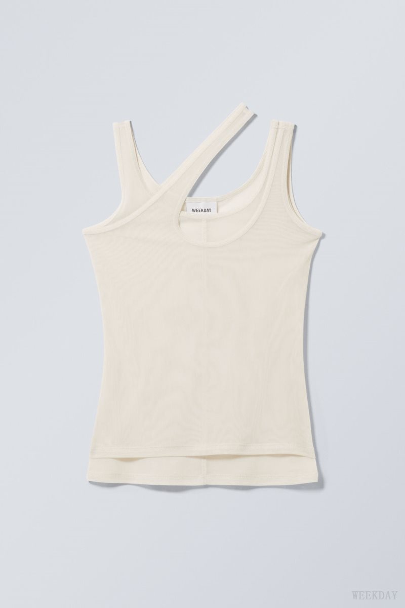 Weekday Double Layer Tank ベージュ | QXIM4077