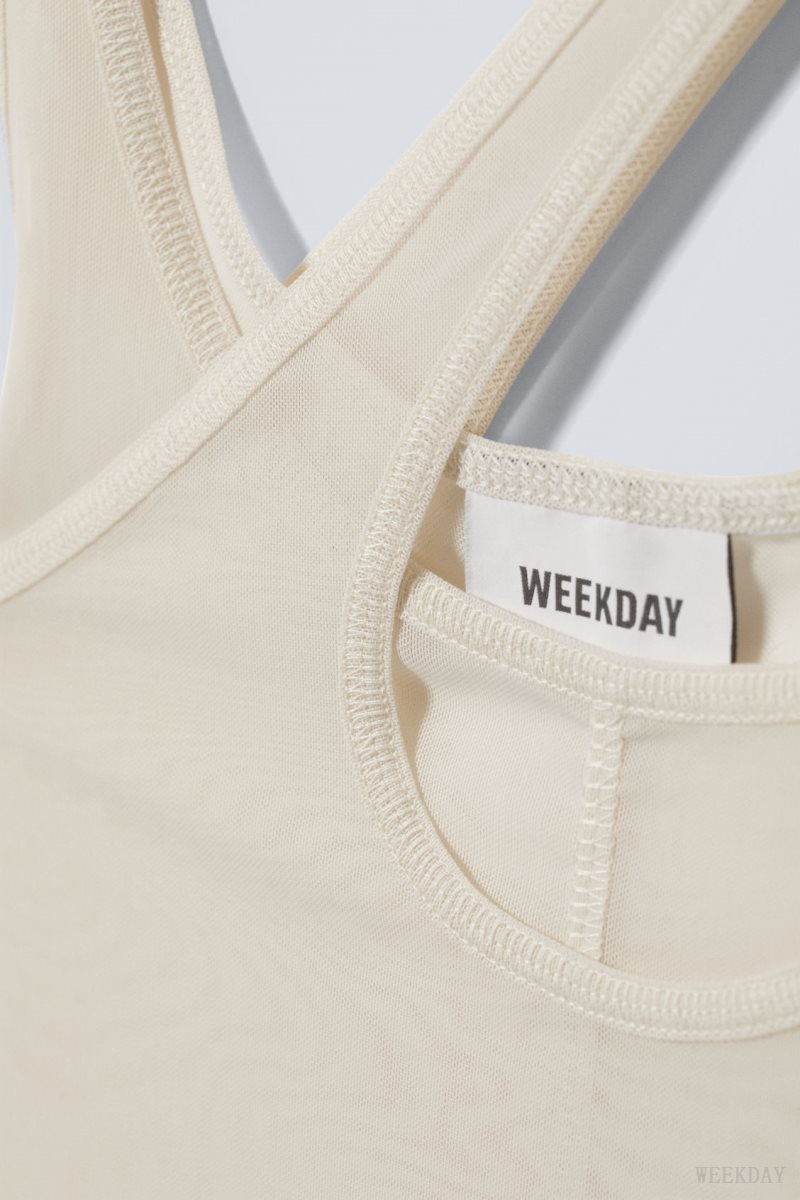 Weekday Double Layer Tank ベージュ | QXIM4077