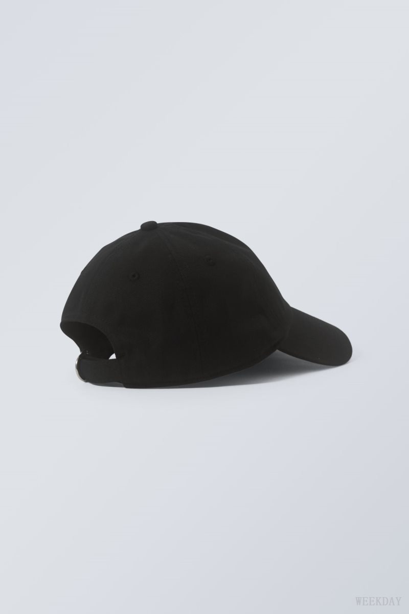 Weekday Essential Cotton Cap 黒 | VSYR0351