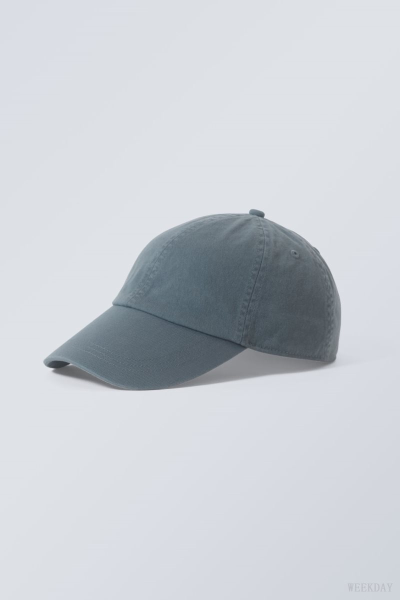 Weekday Essential Washed Cap 青 | VEVU1203