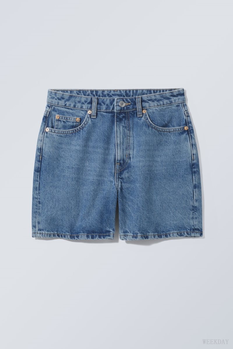 Weekday Eya Denim Shorts 青 | ZUUV3194