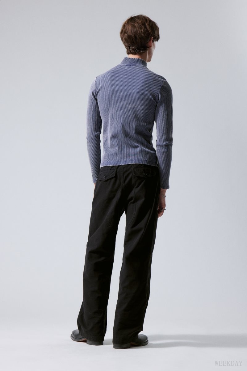 Weekday Frej Relaxed Workwear Trousers 黒 | TGQP7360