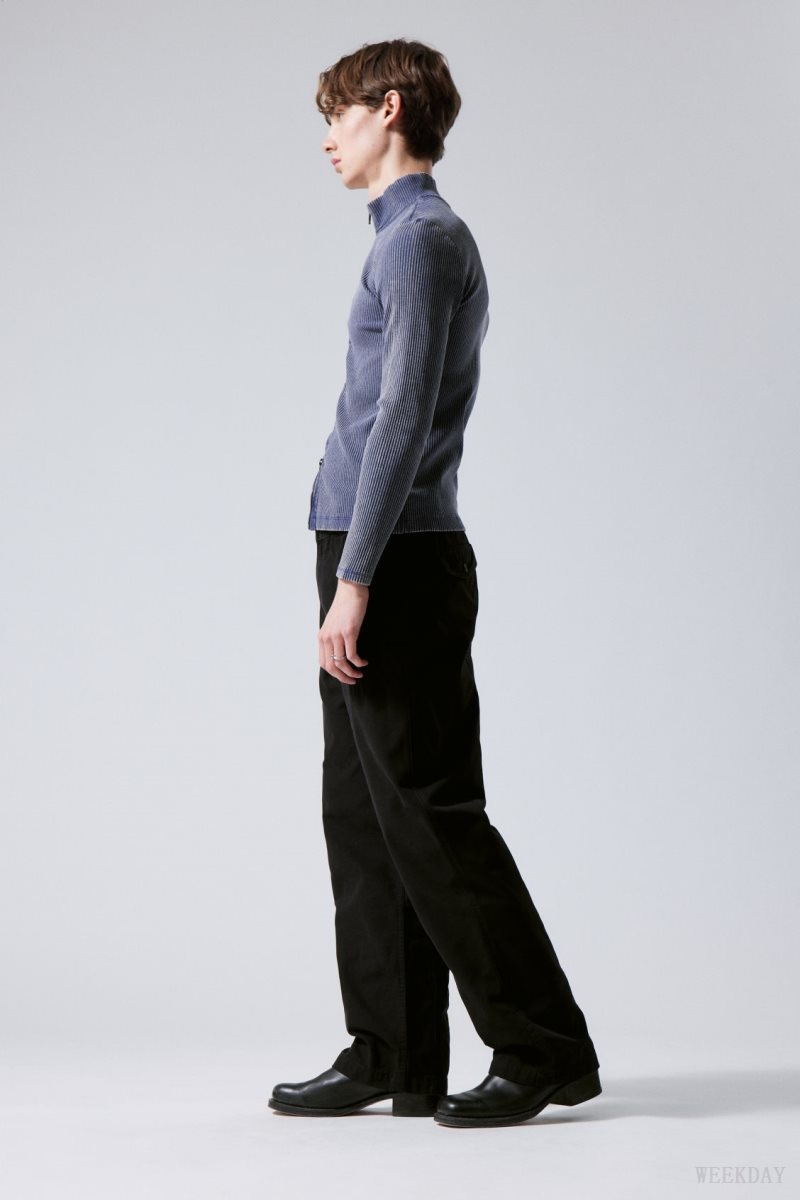 Weekday Frej Relaxed Workwear Trousers 黒 | TGQP7360