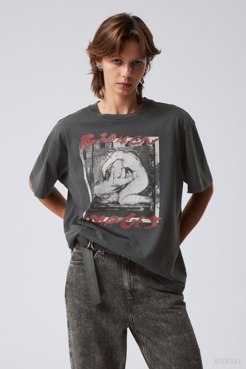 Weekday Gen Printed T-shirt Graphic | TRBA9647