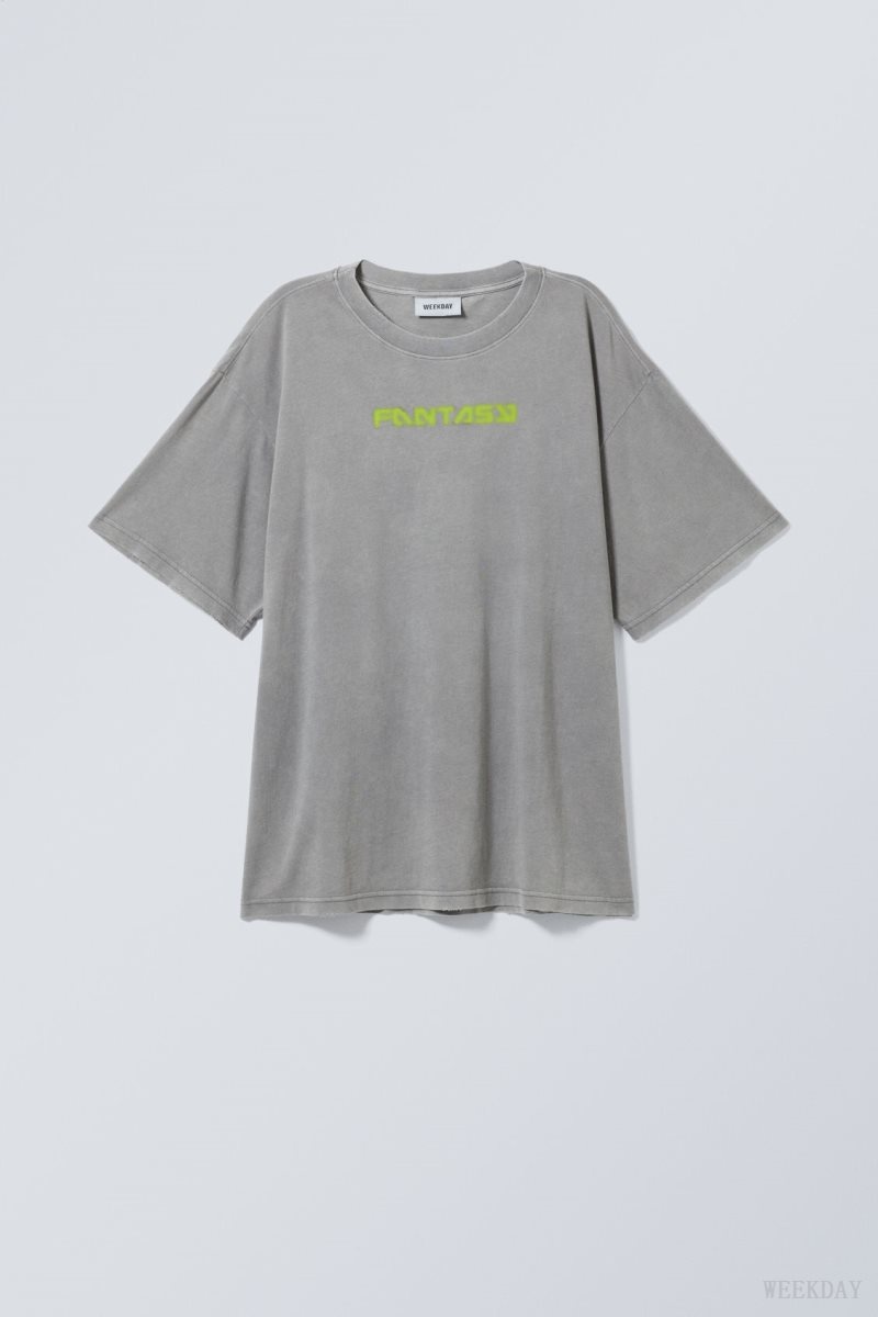 Weekday Gen Printed T-shirt 緑 | KAAY1189