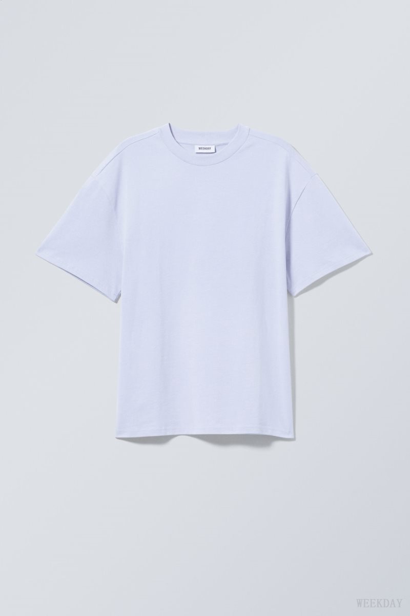 Weekday Great Heavyweight T-shirt ライト紫 | JCVF0571