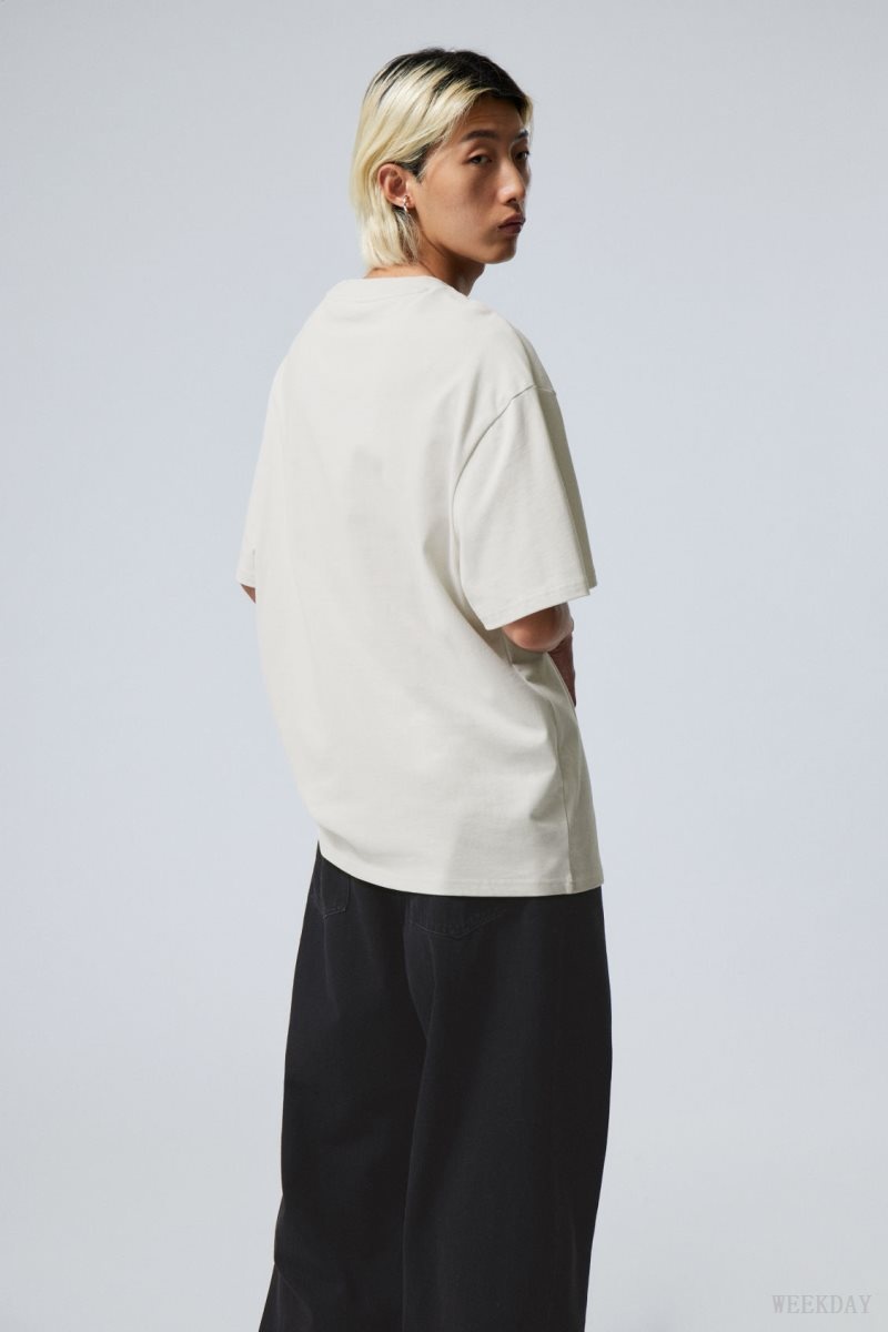 Weekday Great Heavyweight T-shirt 白 | MCTE3330