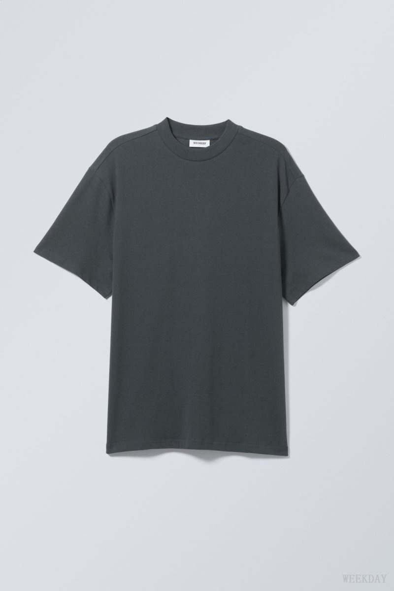 Weekday Great Heavyweight T-shirt 暗グレー | UQQC5052