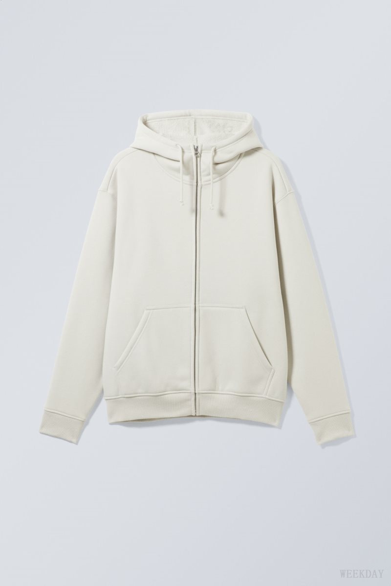 Weekday Hassan Fleece Zip Hoodie ライト | YAVP2689