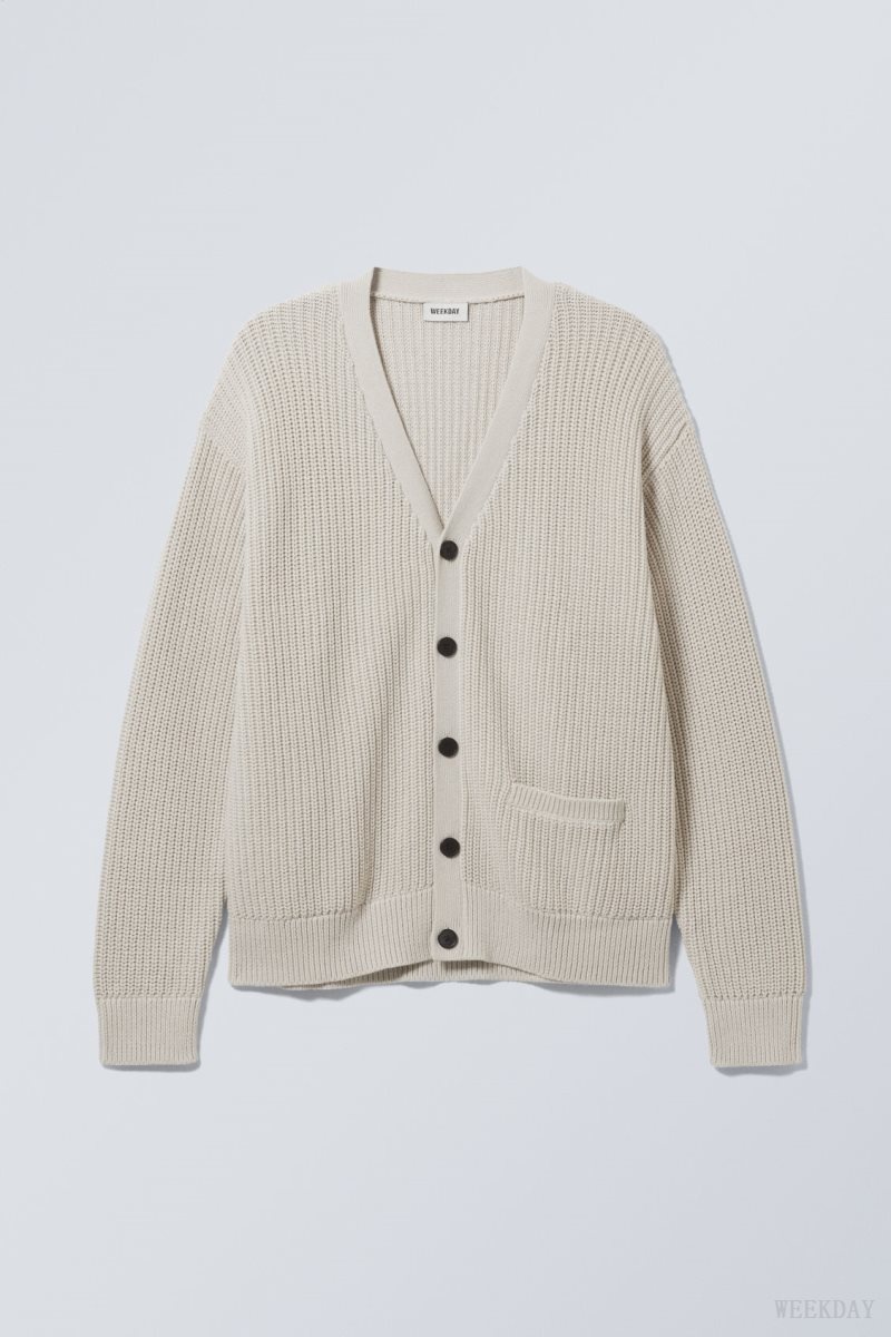 Weekday Jonas Regular Cardigan ベージュ | TNUF1785