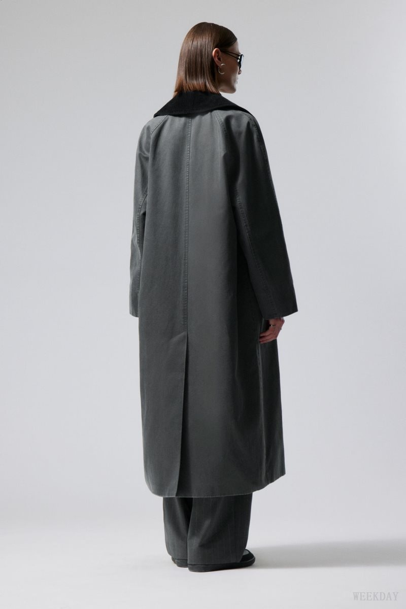 Weekday Jones Waxed Coat 暗緑 | YFDQ1416