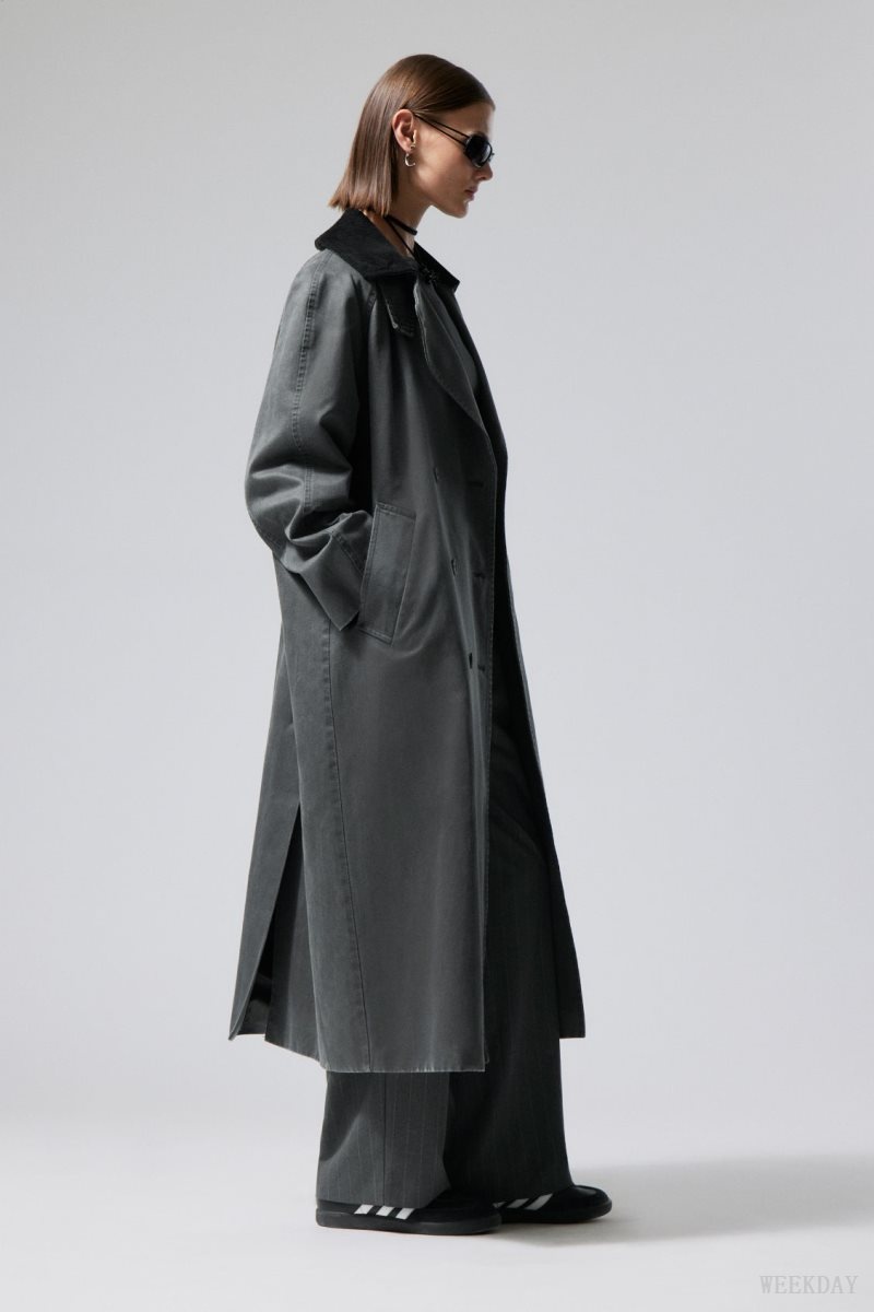 Weekday Jones Waxed Coat 暗緑 | YFDQ1416