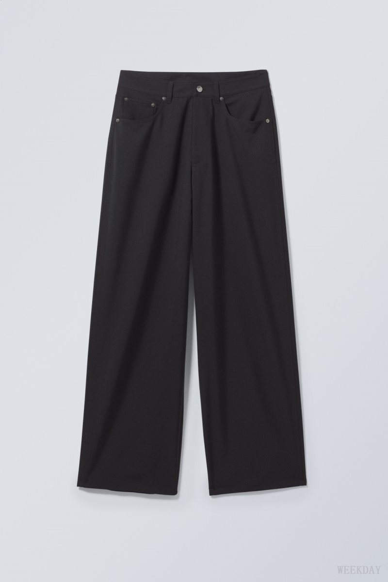 Weekday Juun Baggy Trousers 黒 | UHYN6607