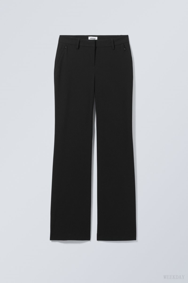 Weekday Kate Flared Suiting Trousers 黒 | ERUF6735