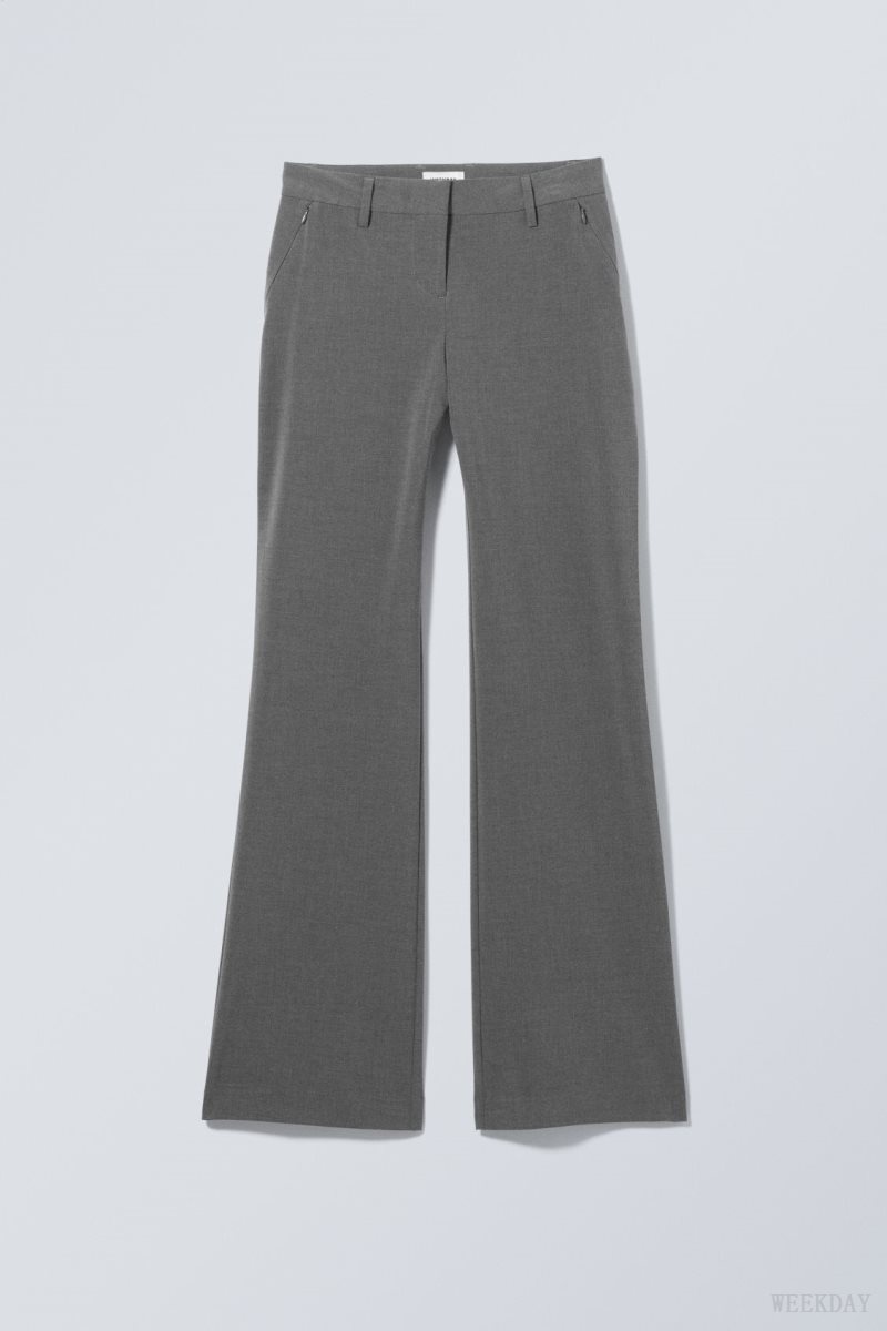 Weekday Kate Flared Suiting Trousers 暗グレー | GUOP2375