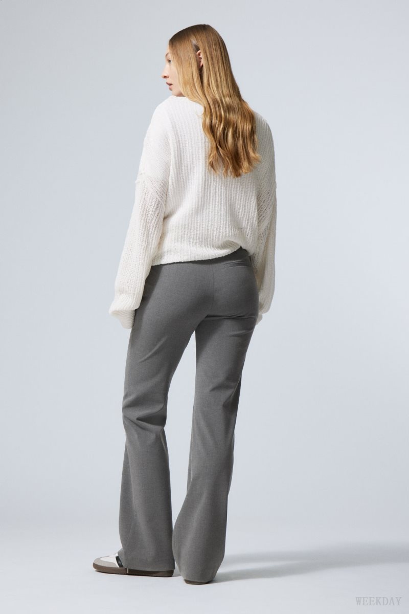 Weekday Kate Flared Suiting Trousers 暗グレー | GUOP2375