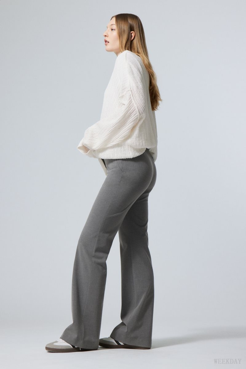 Weekday Kate Flared Suiting Trousers 暗グレー | GUOP2375