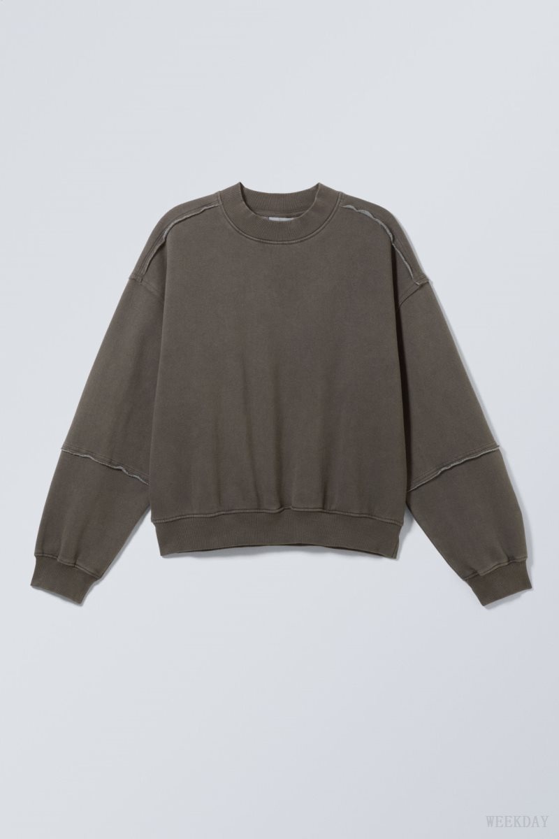 Weekday Liam Sweatshirt グレー | KOUF6837