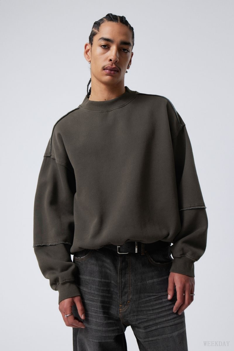 Weekday Liam Sweatshirt グレー | KOUF6837