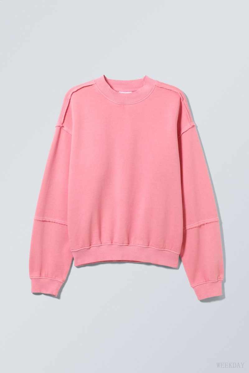 Weekday Liam Sweatshirt ピンク | MHUJ9944