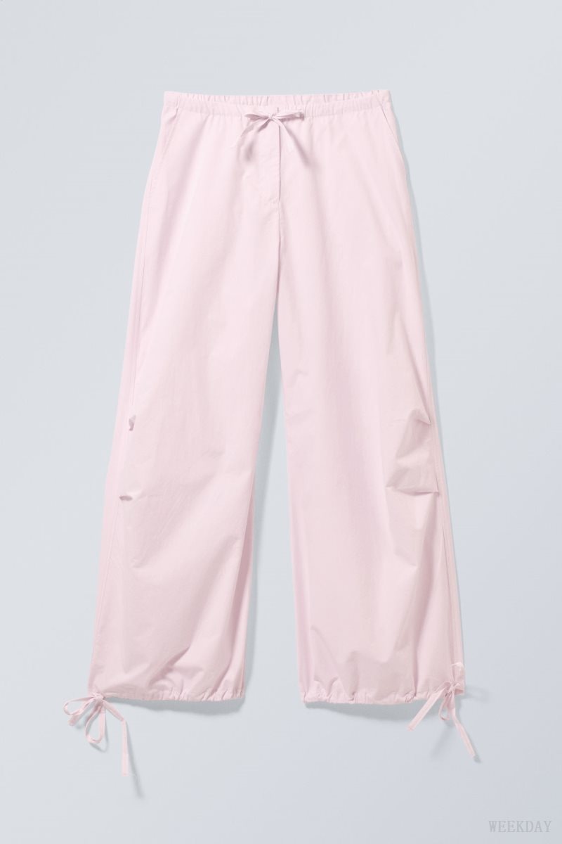 Weekday Luisa Parachute Trousers ピンク | VBSK0256