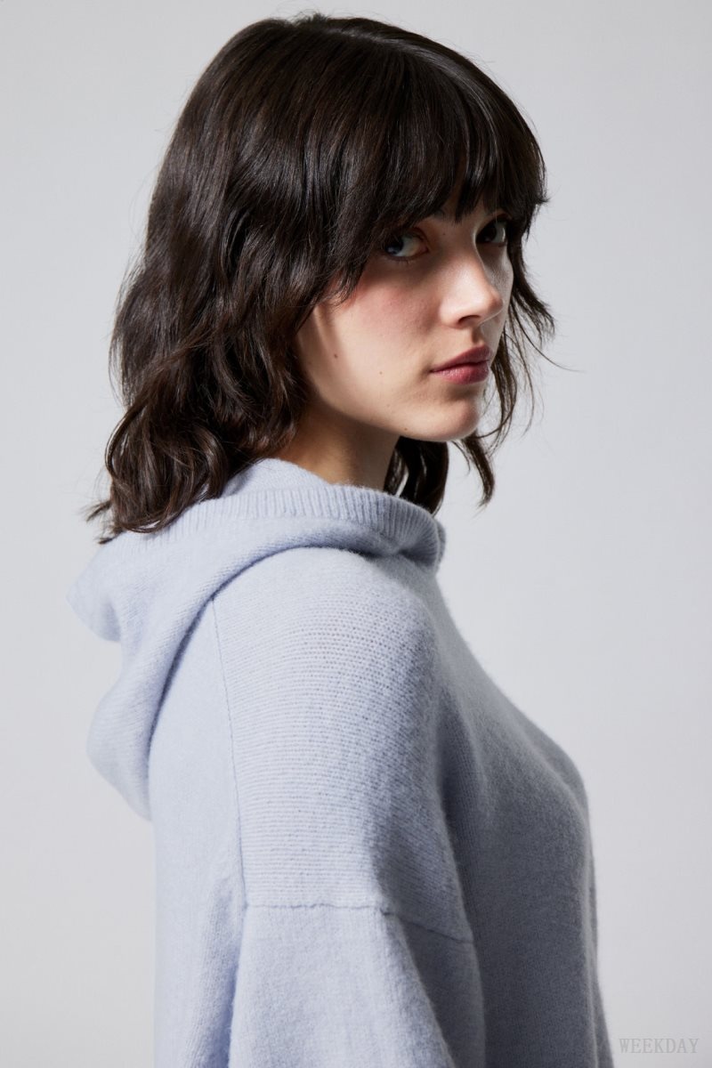 Weekday Marla Oversized Soft Knit Hoodie ライト紫 | AGVC9894