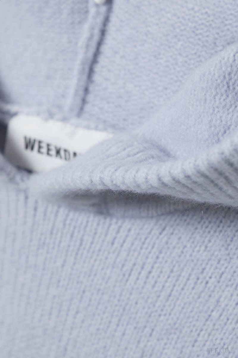 Weekday Marla Oversized Soft Knit Hoodie ライト紫 | AGVC9894