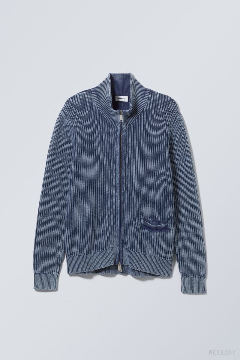 Weekday Mattias Regular Cardigan 青 | DLCO5074