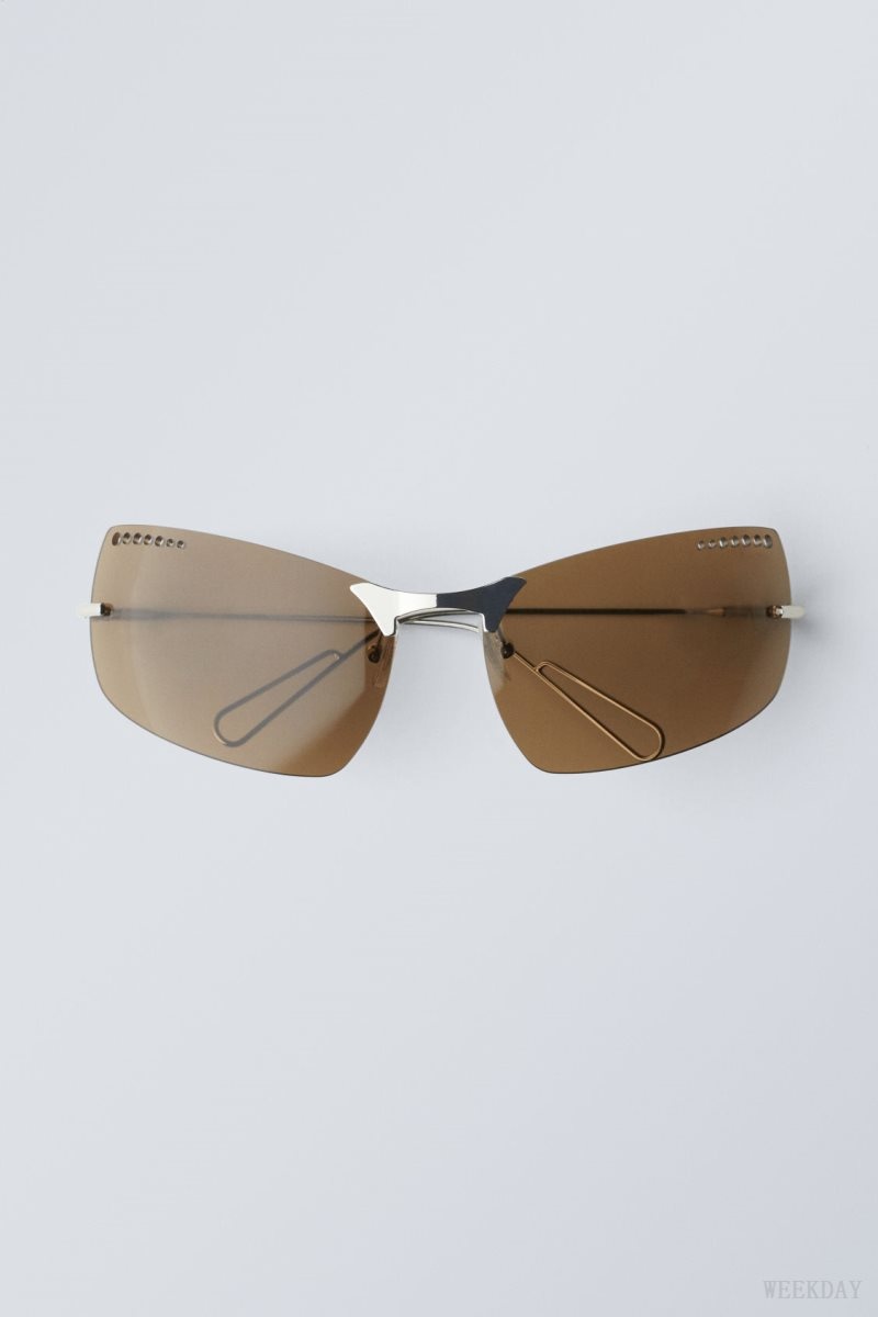 Weekday Mile Sunglasses ブラウン | WVVG6137