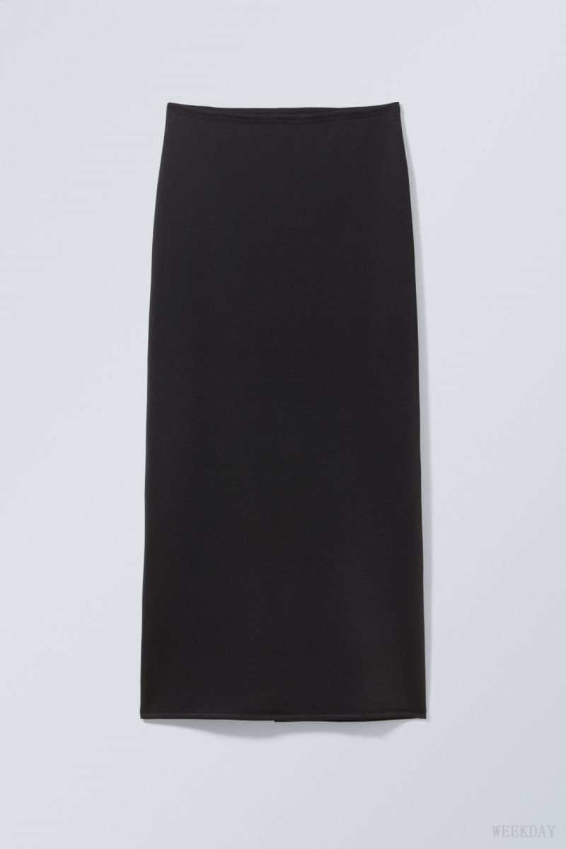 Weekday Minimal Long Skirt 黒 | EOXV9235